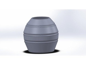 flower pot vase filleted 3d print model - Mito3D