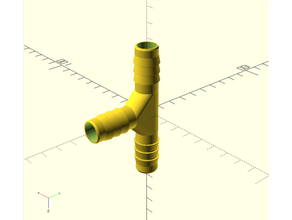 customizable garden hose tee 3d print model - Mito3D