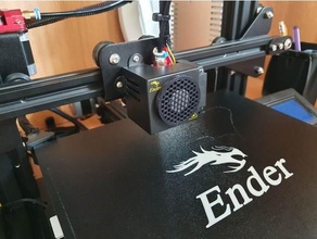 nozzle fan cover ender 3 cooling creality dust filter ender3 pro filament 3d print model - Mito3D