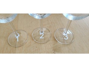 wine tasting tags glass wineglass 3d print model - Mito3D