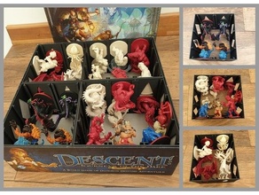 descent large monthser box boardgame edition insert organiser 3d print model - Mito3D