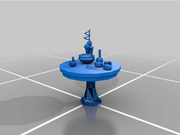alchemy table x3 alchemist everquest furniture mmo model video game 3D print model - Mito3D