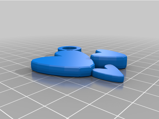 heart keyring 3D print model - Mito3D