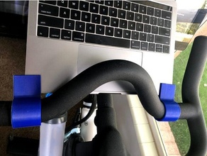 peloton bike macbook holder cycling fitness laptop pro meetings stationary 3d print model - Mito3D
