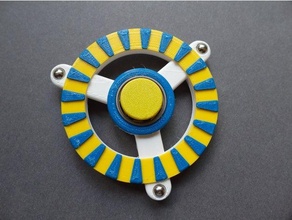 renk karışımı 4 yüzük kıpır spinner openscad 3d print model - Mito3D