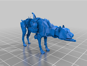 chem dog mastiff - necromunda underhiver dp lp 40k 3d print model - Mito3D