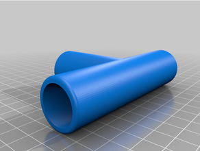 personalizado 3 tee tubo conector personalizador 3d print model - Mito3D
