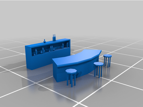 bar içki tabureler 2 varyantlar alkol Everquest kıpır spinner Han mmo dışkı meyhane video oyun 3d print model - Mito3D