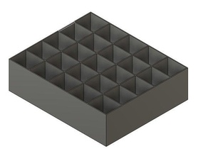 basit 5x5 5x6 konteyner Kulp destek güvercin delikler 3d print model - Mito3D