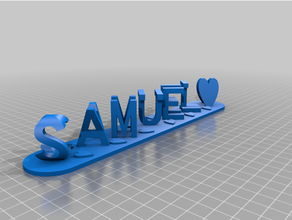 sam personalizzato 3d print model - Mito3D