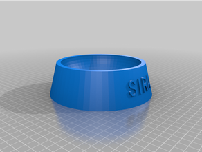 sira customized fully parametric dog cat food bowl 3d print model - Mito3D