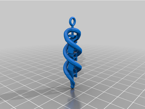 personalizado espiral pendente 3d print model - Mito3D