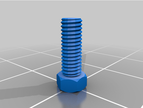 custom 3mm thread nut job bolt washer threaded rod factory customized 3d print model - Mito3D