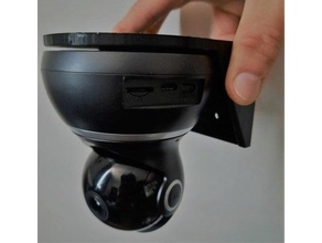 yi cupola telecamera parete montare v1 3d print model - Mito3D