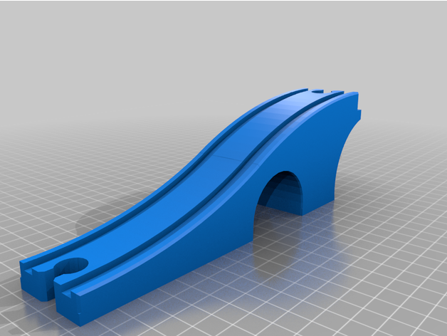 remixato legno treno traccia ponte brio 3D print model - Mito3D
