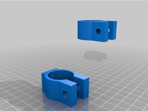 customized parametric pipe clamp 254 3d print model - Mito3D