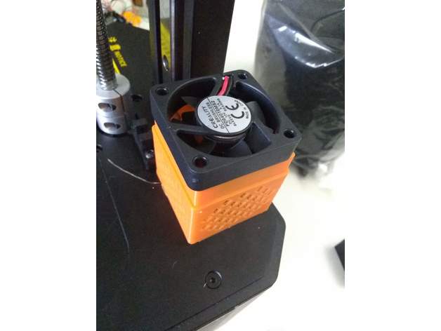 creality ld002r resin printer chamber fan carbon pellet filter box 40mm duct mount activated air creality3d ld-002r housing adapter fume 3D print model - Mito3D