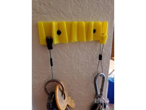 rock climbing nut keychain holder 3d print model - Mito3D