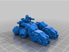 cyberpunk tank - scifi vehicle 3d print model - Mito3D