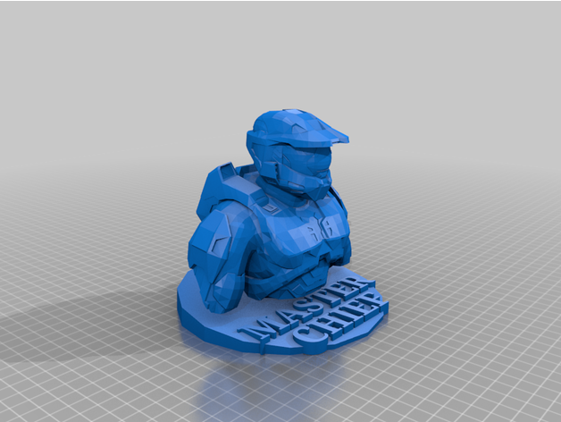 master chief bust 3D print model - Mito3D