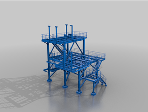 steel scaffolding - necromunda terrain 40k 3d print model - Mito3D