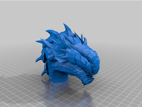 tunnelling wyrm - dnd dragon 3d print model - Mito3D