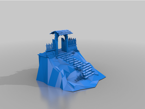 gate scene - terrain model diorama 3d print model - Mito3D