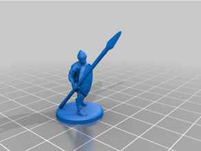 classical antiquity - carthaginian lybian heavy spearmen 20mm 25mm carthago historical infantry spearman tabletop gaming wargaming 3d print model - Mito3D