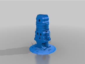 Stein Turm Terrain aztekisch Echsenmenschen Seraphon 3d print model - Mito3D