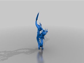 serpent dragon terrain statue aos dnd whfb 3d print model - Mito3D
