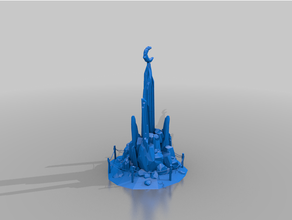 crescent pillars - terrain aos dnd 3d print model - Mito3D