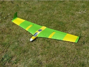 flying wing buratinu 1150 rc plane 3d print model - Mito3D