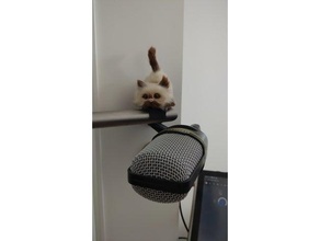 door handle microphone holder stand 3d print model - Mito3D