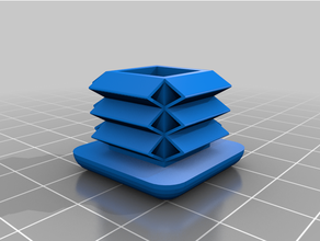 customized endcap square tube 3d print model - Mito3D