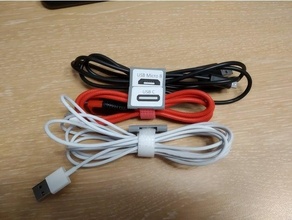 etiqueta titulares cables personalizable cable administración 3d print model - Mito3D