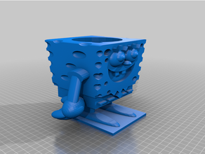 spongebob planter plant pot 3d print model - Mito3D