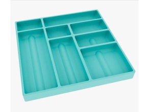 small electronic components tray - 8x8cm compartment eletronics holder organizer pcb 3d print model - Mito3D