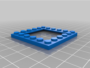 6x6 lego 4x4 hole compatible 3d print model - Mito3D