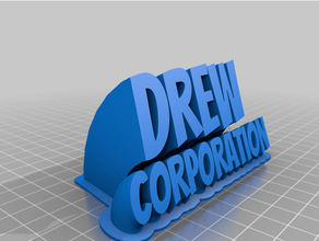 customized sweeping 2-line plate text drew 3d print model - Mito3D