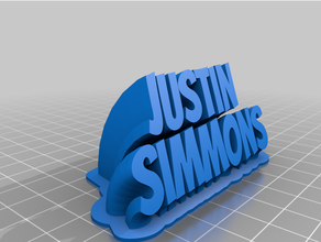 Justin personnalisé 3d print model - Mito3D