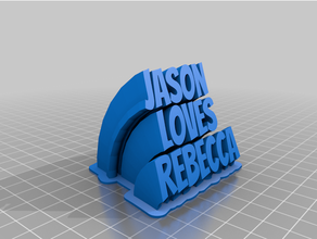 customized sweeping 2-line plate text jr 3d print model - Mito3D