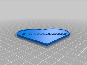 personalizado corazón regalo etiqueta bernadette 3d print model - Mito3D
