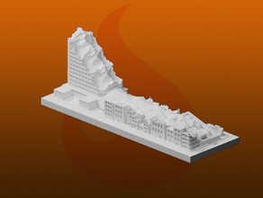 greeblecity ruins skyscraper xiii greeblecityruins 3d print model - Mito3D