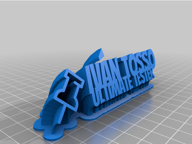 customized sweeping 2-line plate text 3D print model - Mito3D