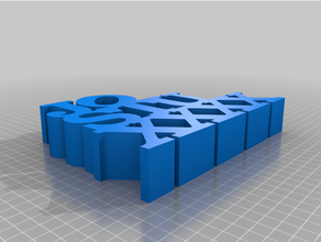 customized variable word sculpture jo stu 3d print model - Mito3D