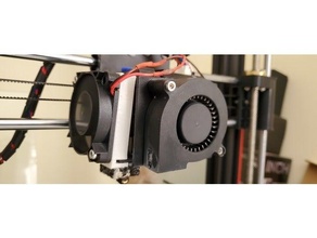 anet a8 50 mm extruder fan mount 3d print model - Mito3D