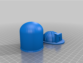 trailer ball hitch cover helmet firefighter 3d print model - Mito3D