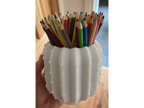 cactus pencil pen pot 3d print model - Mito3D