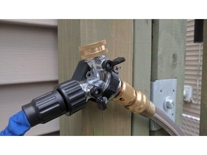 garden hose 2 valve mounting block water 3d print model - Mito3D