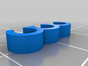 customizeable ribbon clip cable management customizable quick print 3d print model - Mito3D